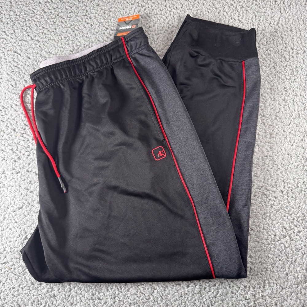 AND1 Basketball Pant Slim Fit Pockets Stretch Black Red Size XXXL NWT